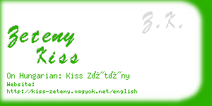 zeteny kiss business card